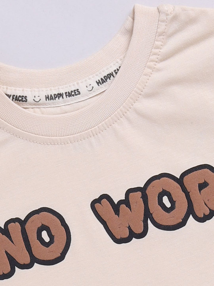 Happy Faces Boys Graphic Printed Pure Cotton T-shirt