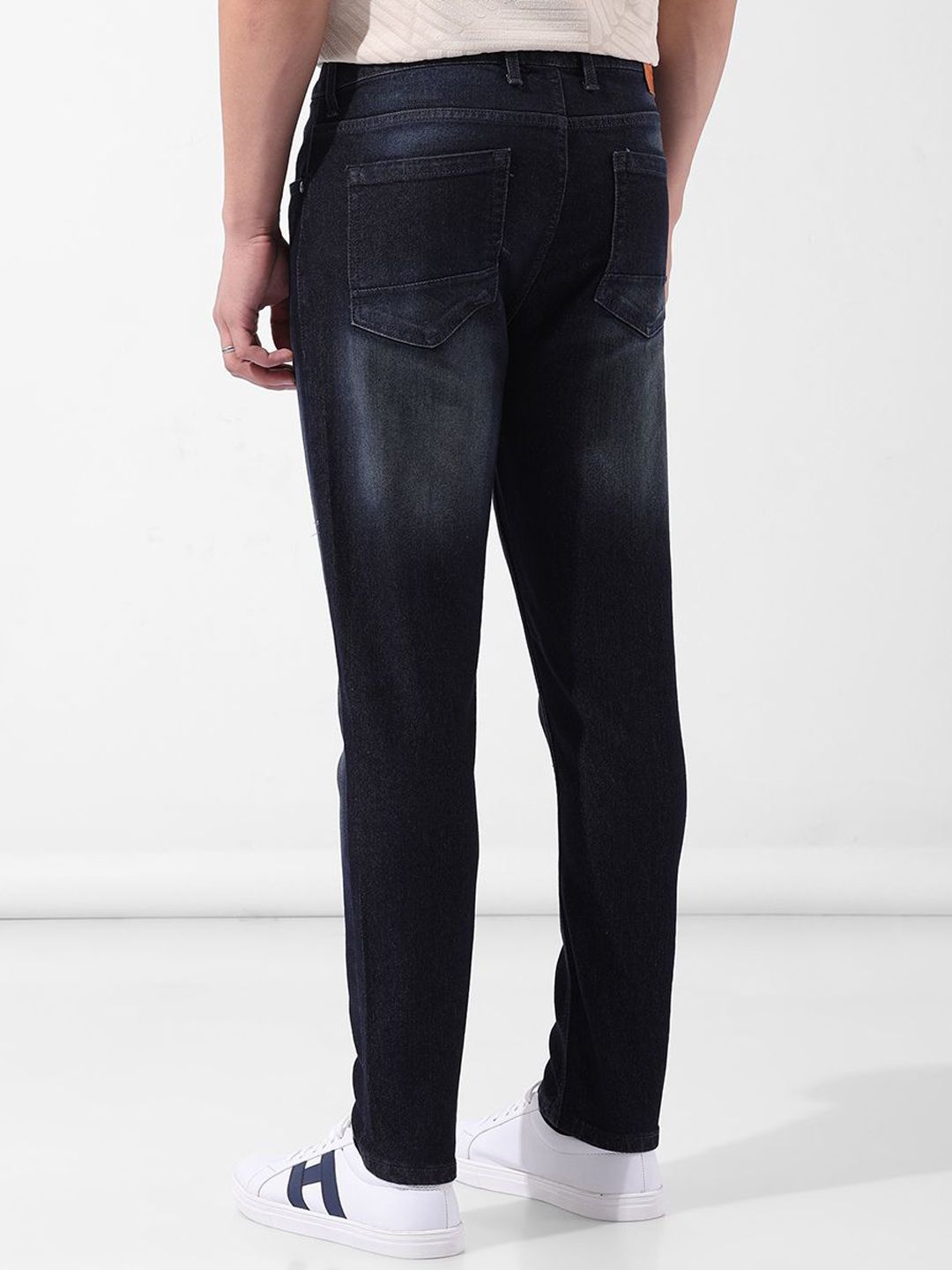 The Indian Garage Co Men Slim Fit Mid-Rise Stretchable Light Fade Jeans