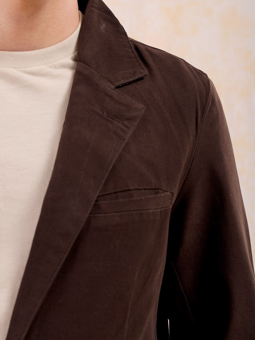 The Indian Garage Co Cotton Slim-Fit Cotton Single-Breasted Blazer