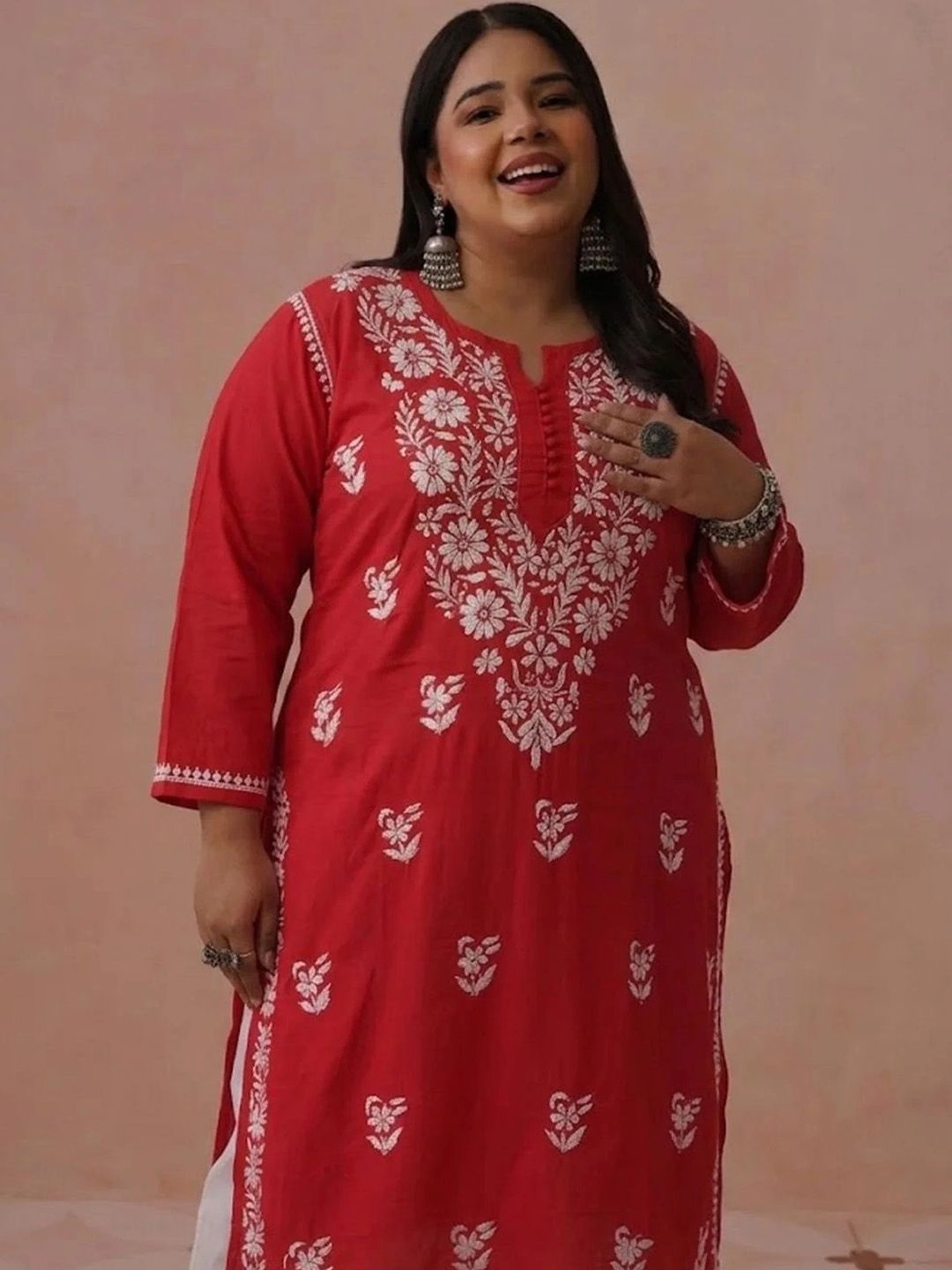 House of Chikankari Women Embroidered Chikankari Kurta