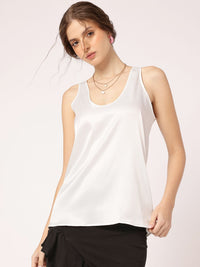 DressBerry Satin Glam Longline Top