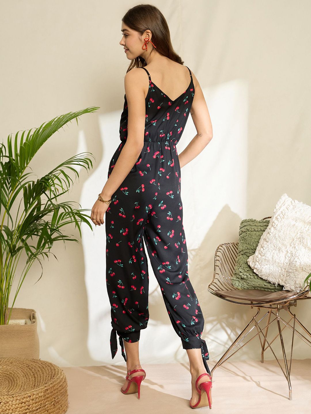 Berrylush Printed Capri Jumpsuit