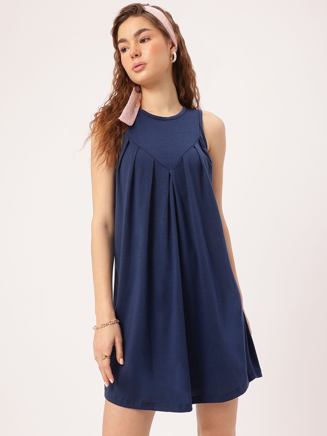 DressBerry City Chic Pleated Trendsetter Mini Dress