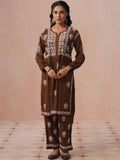 Rumah Chikankari Kurta Chikankari Biasa Wanita dengan Seluar