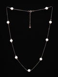 PANASH 925 Sterling Silver Rose Kalung Mutiara Shell Saduran Emas