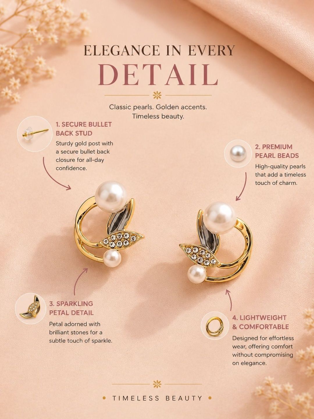 VOGUE PANASH Geometric Studs Earrings