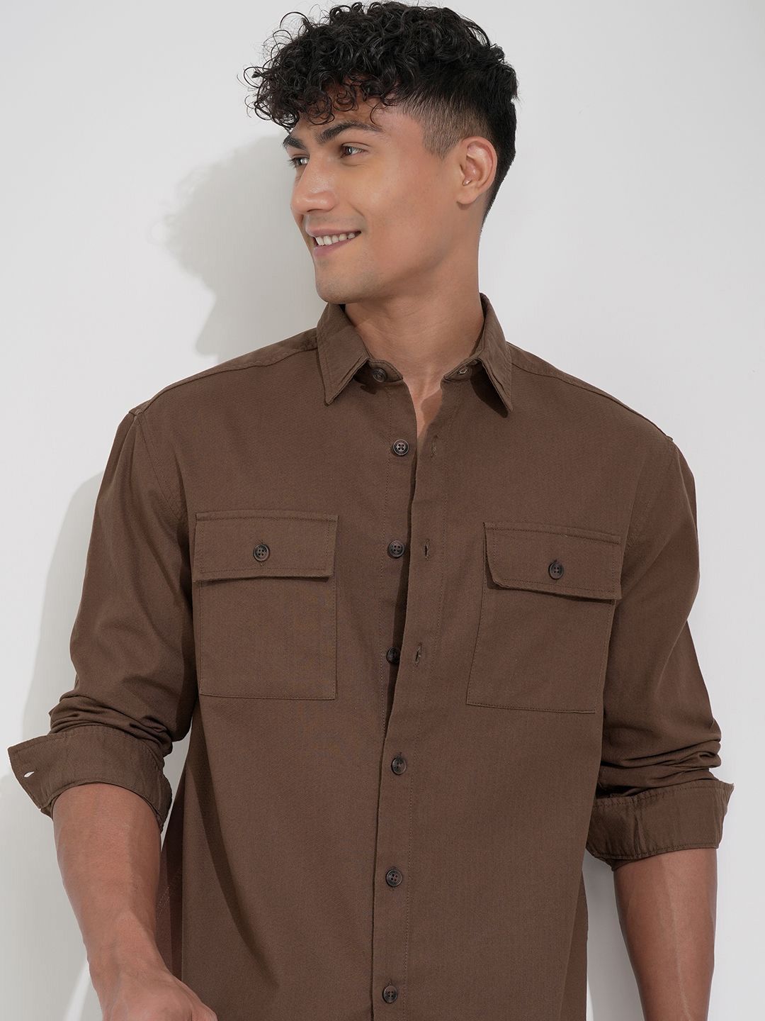 HIGHLANDER Men Comfort Opaque Casual Shirt