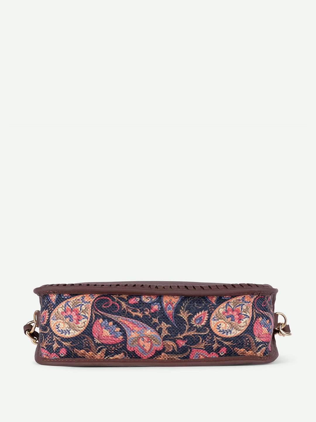 ZOUK Paisley Printed Baguette Handheld Bag