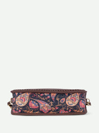 ZOUK Paisley Printed Baguette Handheld Bag