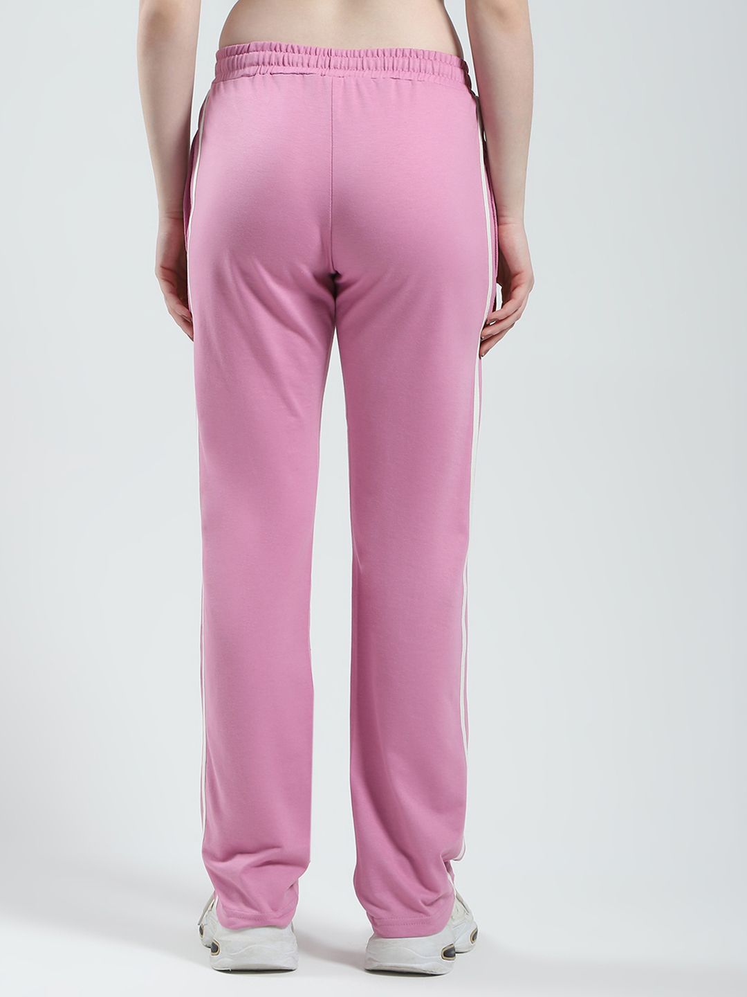 Monte Carlo Women Mid-Rise Regular Fit Track Pants with Side Stripes