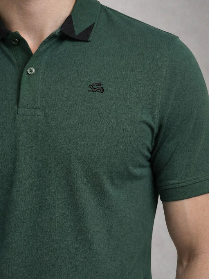 T-shirt Kolar Polo Logo Jenama ADRO Lelaki
