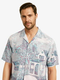 RARE RABBIT Men Comfort Abstract Printed Boxy Casual Shirt