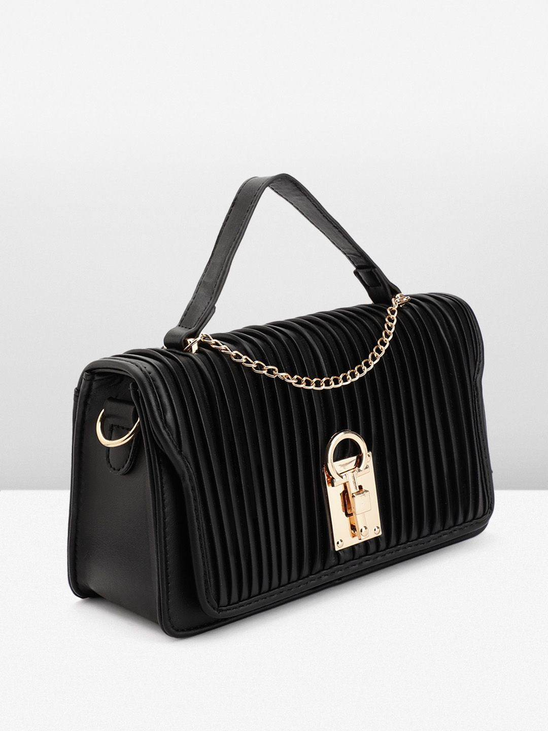 DressBerry Textured Structured Satchel