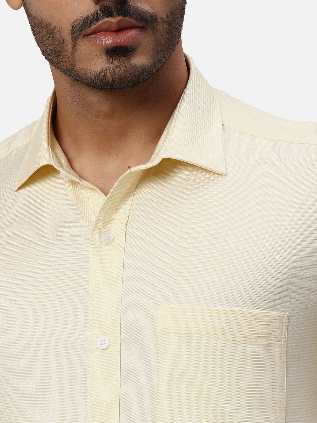 Park Avenue Men Spread Collar Textured Cotton Formal Shirt