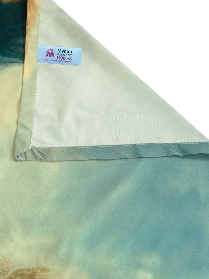 Myntra Elegant Homes Blue Abstract 400 TC Double King 7D Bedsheet With 2 Pillow Covers