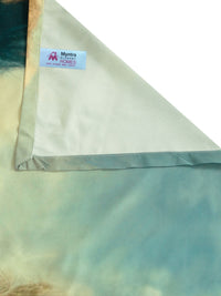 Myntra Elegant Homes Blue Abstract 400 TC Double King 7D Bedsheet With 2 Pillow Covers