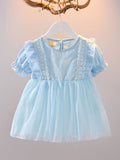 YK Girls Cotton Self Design Dress