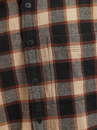 Highlander Men Oversized Textured Dobby Oversized Overshirt