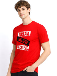 ADRO Men Typography Printed T-shirt