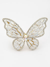 PANASH Women Embellished Stone Studded Butterfly Shpaed Claw Clip