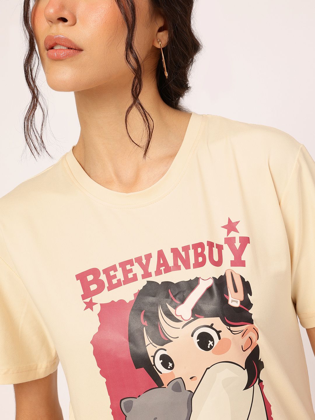 DressBerry Easy Breezy Cartoon Craze Printed Tee