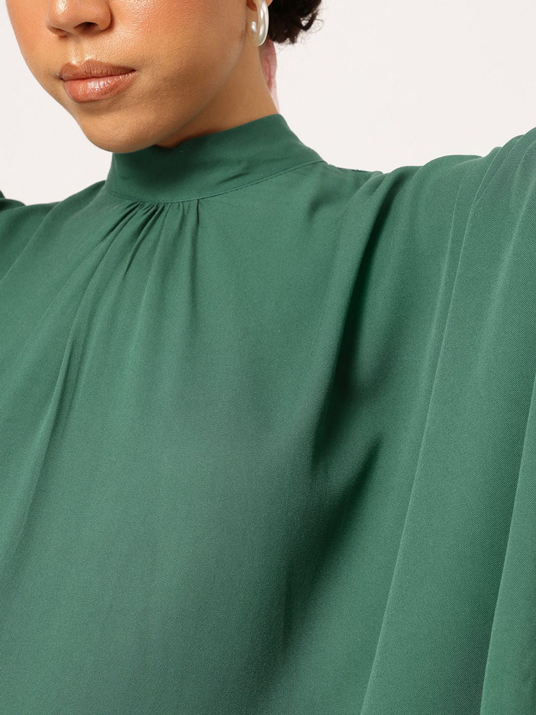 DressBerry Delicately Flirty High-Neck Kimono Sleeves Top