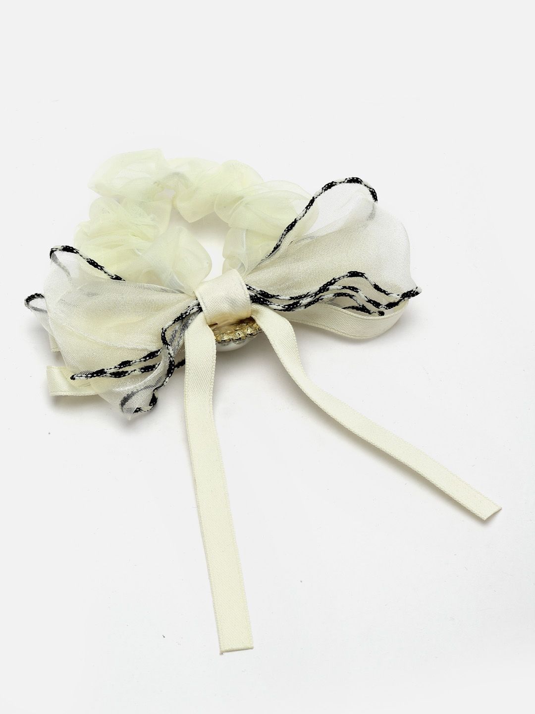 PANASH Women Heart Shaped Stone Studded Embellished Ponytail Holders