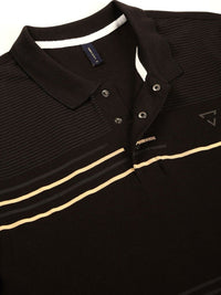 Thomas Scott Men Striped Polo Collar Cotton T-shirt