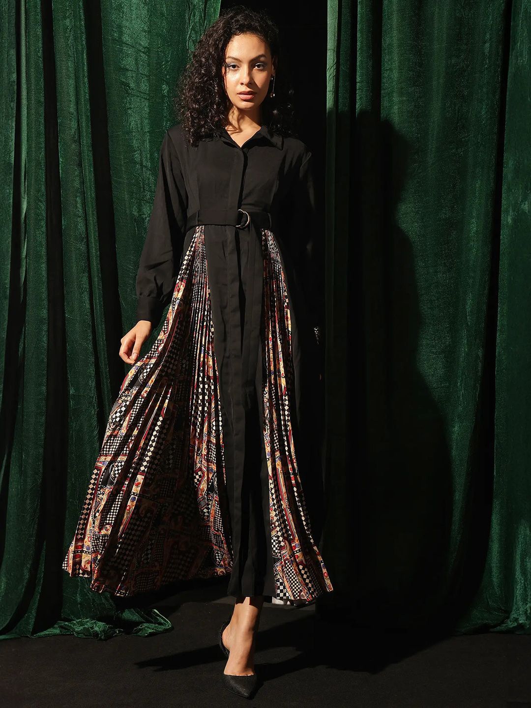 RAREISM Women Printed A-Line Maxi Dress