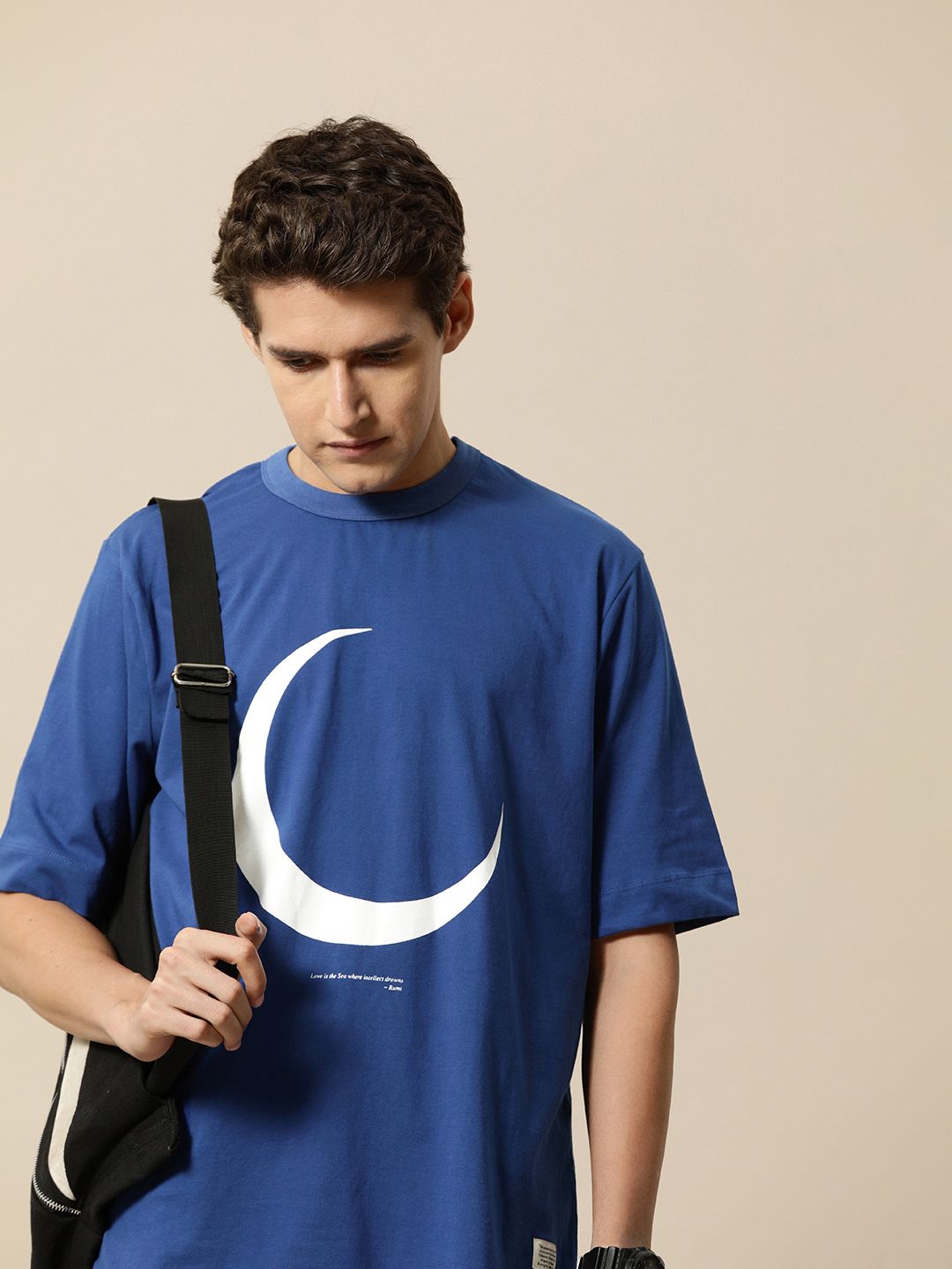 Mr Bowerbird Printed Drop-Shoulder Sleeves Pure Cotton T-shirt