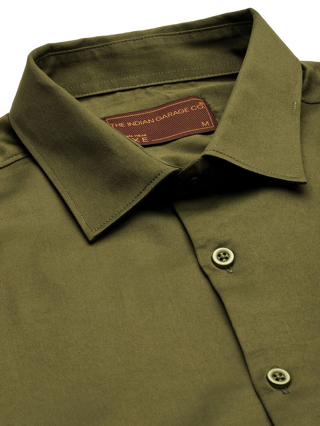 The Indian Garage Co. X Luxe Men Solid Slim Fit Opaque Formal Shirt