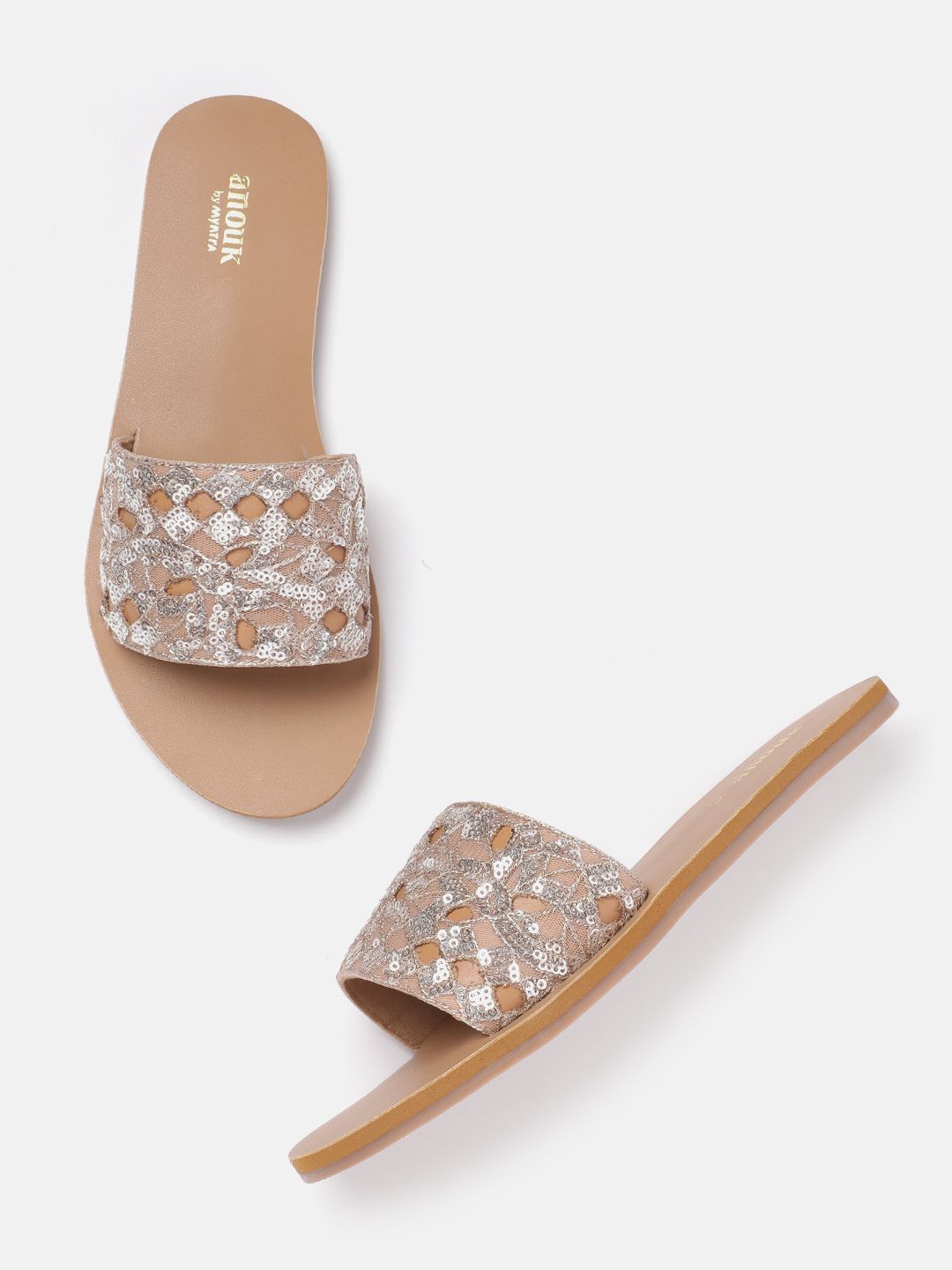 Anouk Women Embroidered Open Toe Flats
