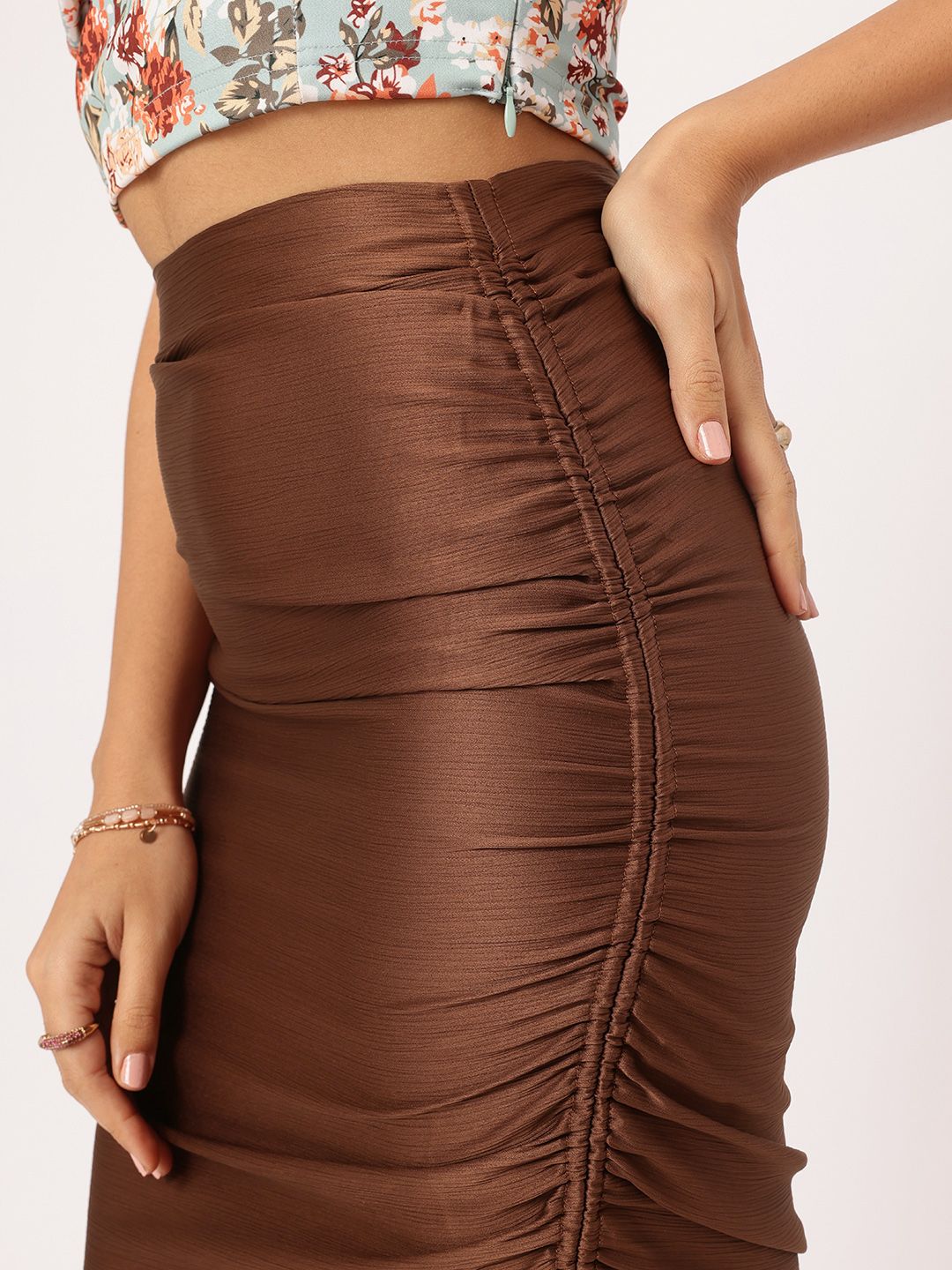 DressBerry Razzle Dazzle Drawstring-Detail Pencil Skirt