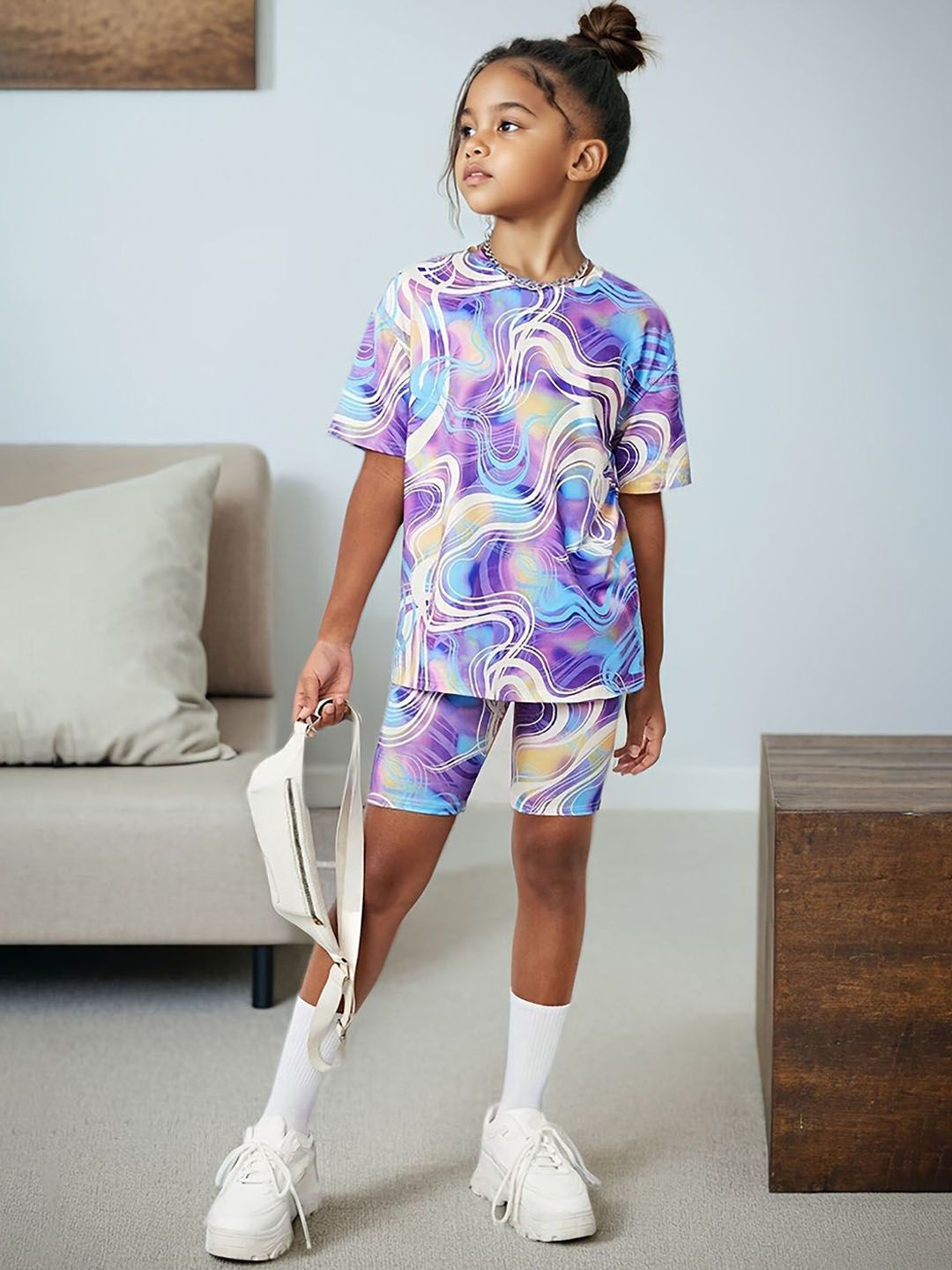 YK Printed T-shirt with Shorts