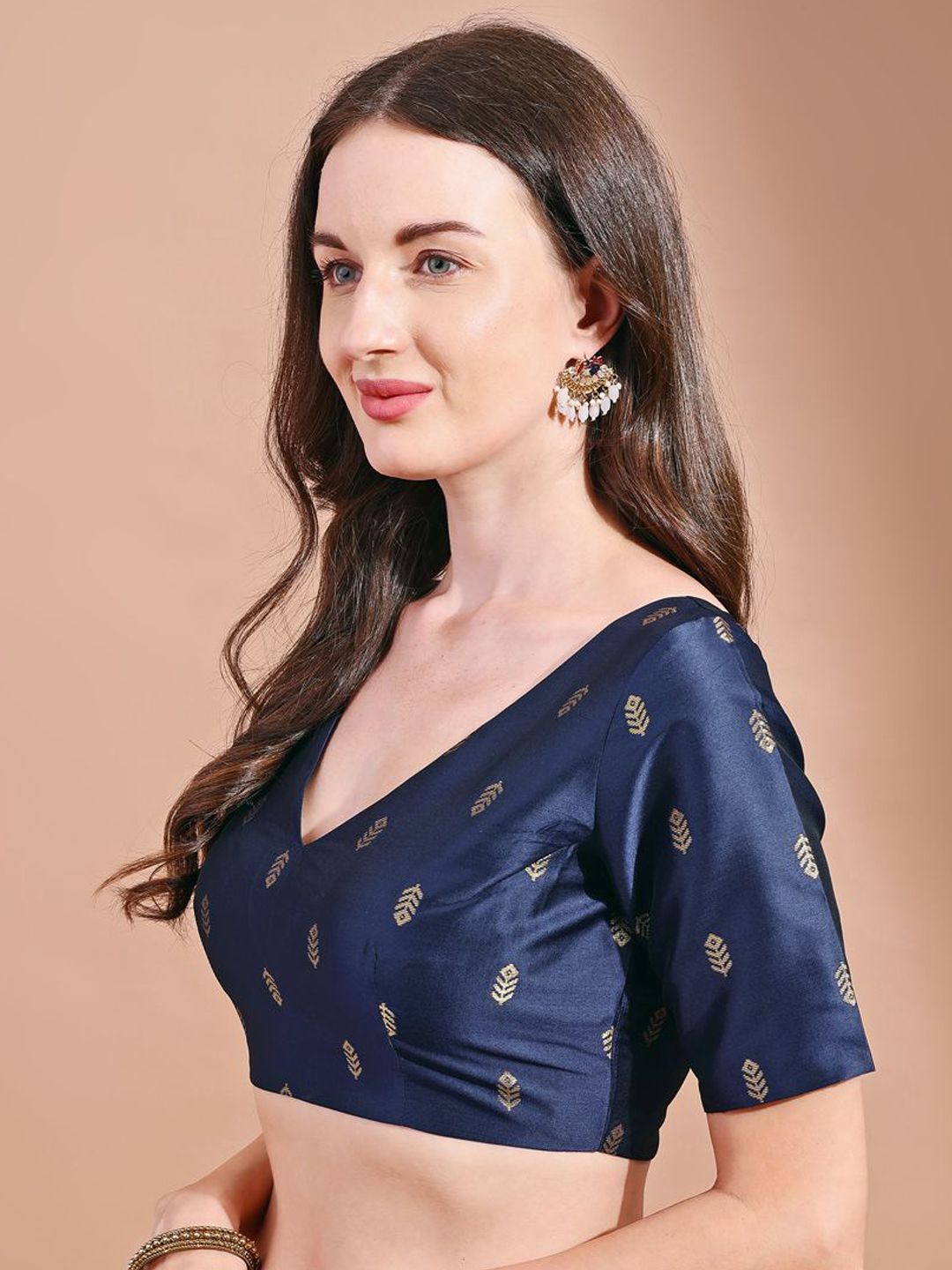 Tikhi Imli Woven Design Saree Blouse