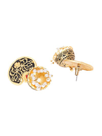 Anting-anting Jhumkas Kontemporari Anouk Mutiara Saduran Emas