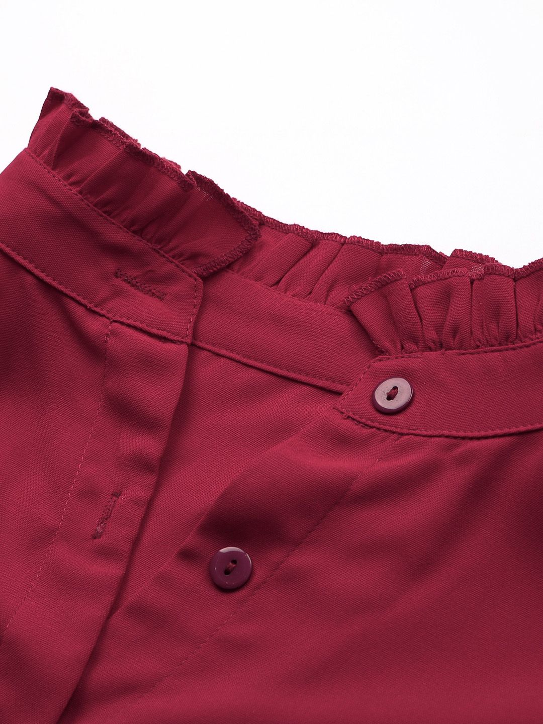 DressBerry Mandarin Collar Flared Sleeve Shirt Style Top