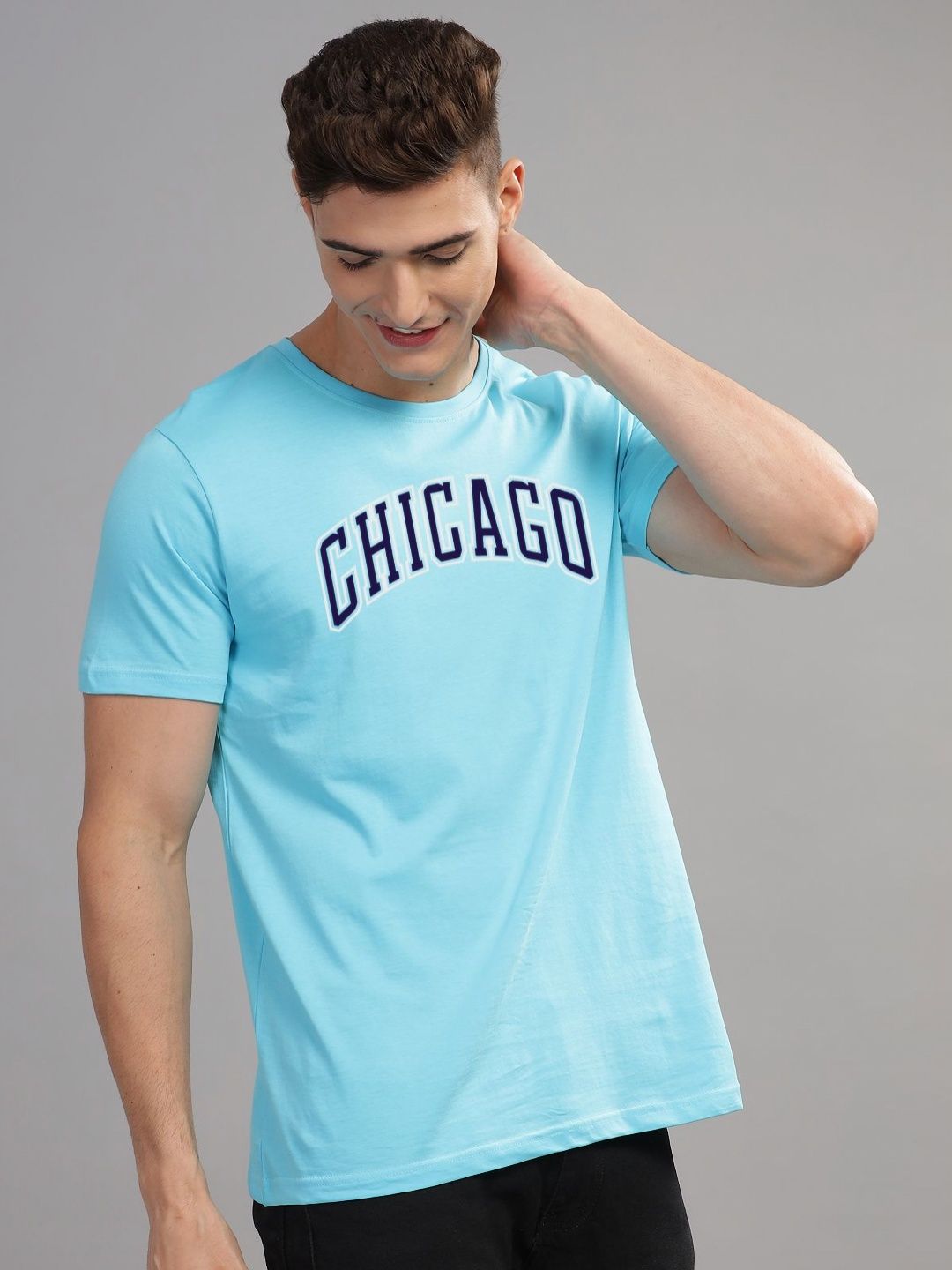 ADRO Men Typography Printed Raw Edge T-shirt