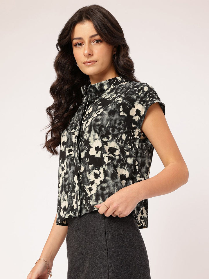 DressBerry Moonlight Muses Abstract Print Shirt