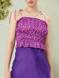 DressBerry Hyper Brights Abstract Play Strappy Crop Top
