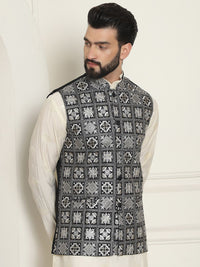 SOJANYA LUXE Jaket Nehru Kolar Mandarin Sulam Lelaki