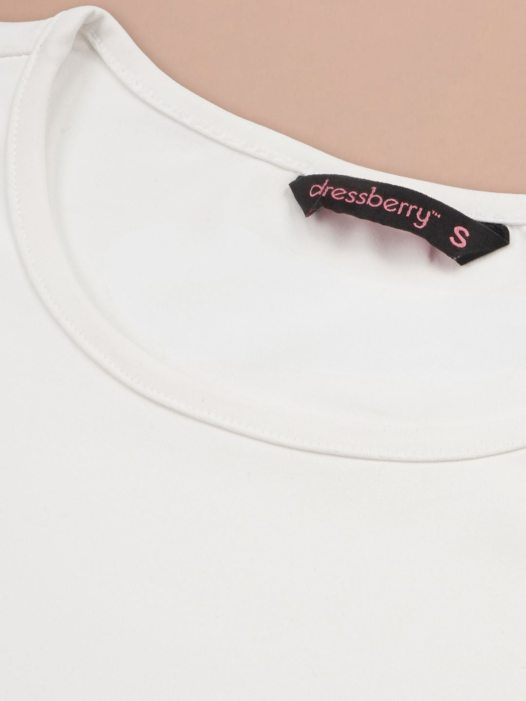 DressBerry Round-Neck Crop Fitted Top