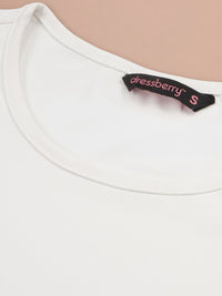 DressBerry Round-Neck Crop Fitted Top