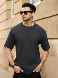 Powerlook Men Self Design Relaxed Fit T-shirt