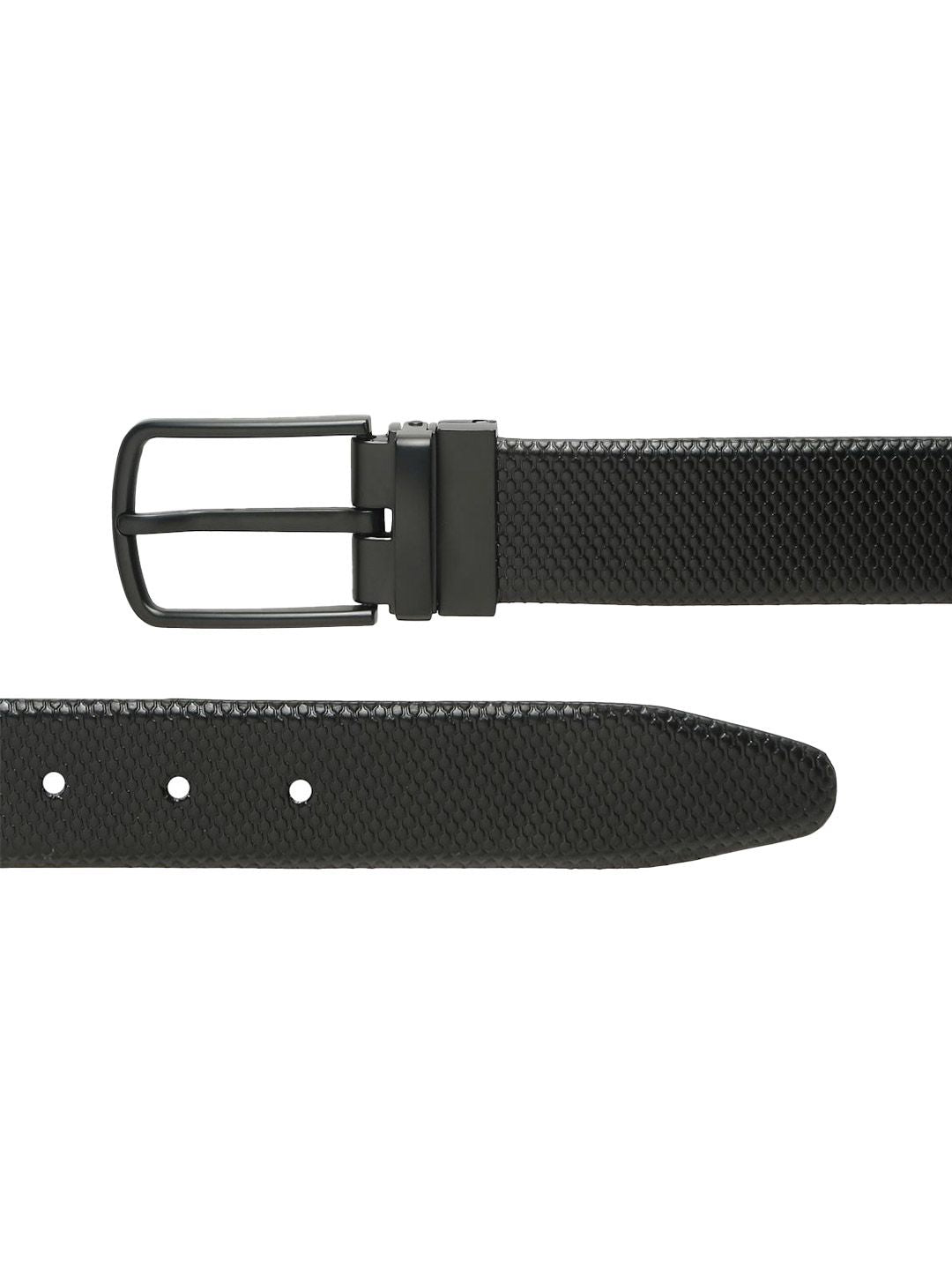 Teakwood Leathers Men Textured Leather Reversible Formal Belt