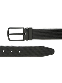 Teakwood Leathers Men Textured Leather Reversible Formal Belt