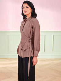 AND Women Wrap Detail Top