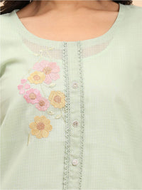 Mamicha Women Floral Regular Pure Cotton Kurta with Palazzos & With Dupatta