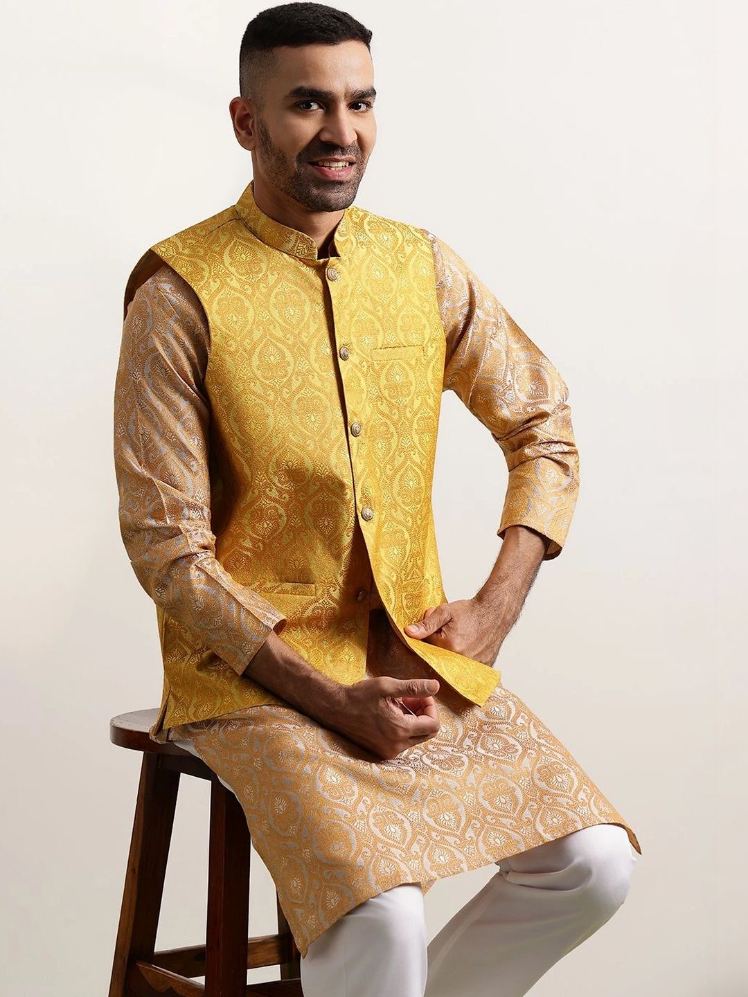 Anouk Woven Design Brocade Nehru Jackets