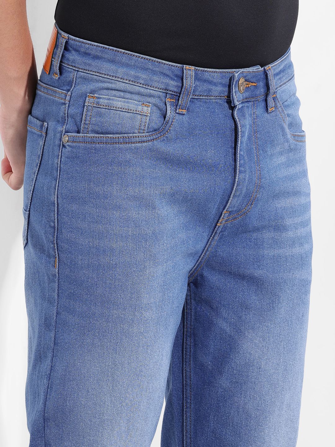 The Indian Garage Co Men Slim Fit Mid-Rise Light Fade Jeans